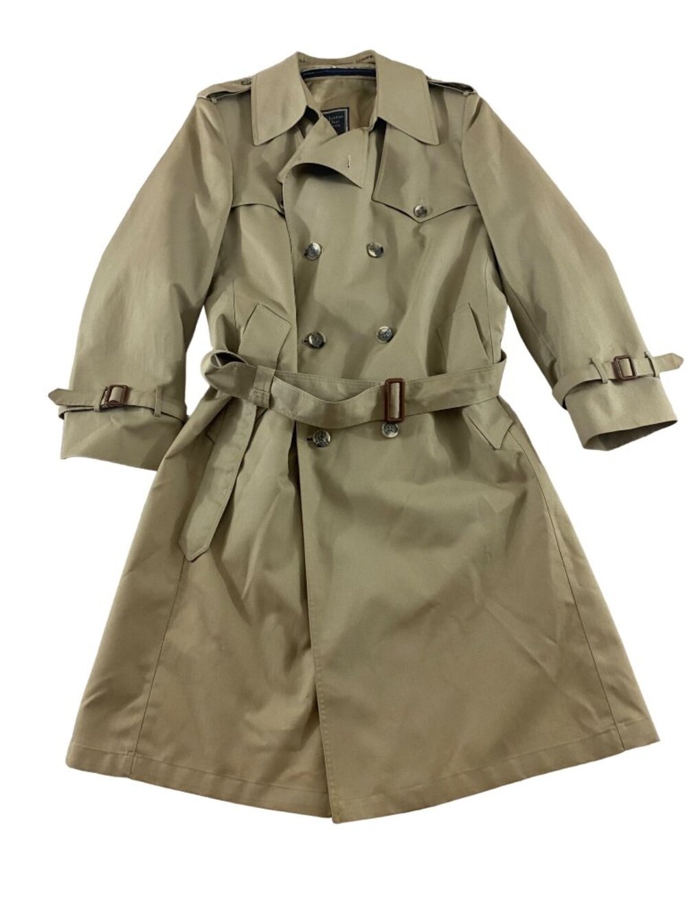Vintage Christian Dior Monsieur Men's 80's Khaki Tan Trenchcoat - 42R